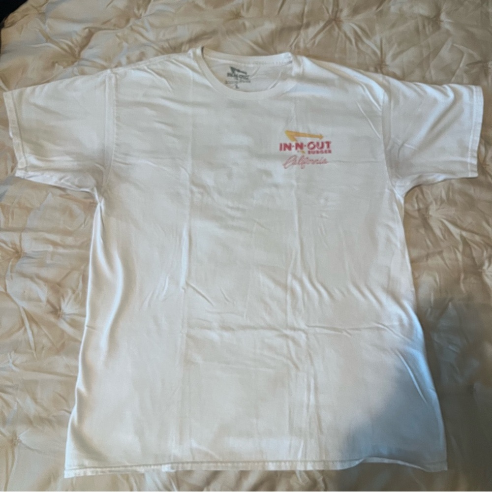 In-N-Out Burger Shirt Mens L White California First Drive-Thru! Classic Car